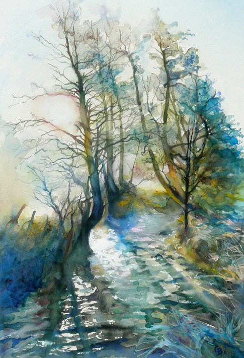 Catherine Beale - Gravity-Painted Watercolours