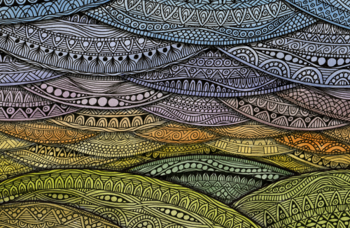 Peter James - Abstract Landscape with Repeat Pattern